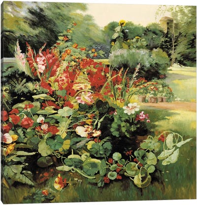 Vue du Jardin Canvas Art Print - Top Art Portfolio