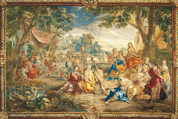 Violins: Brussels Tapestry, 18th Century by Top Art Portfolio
