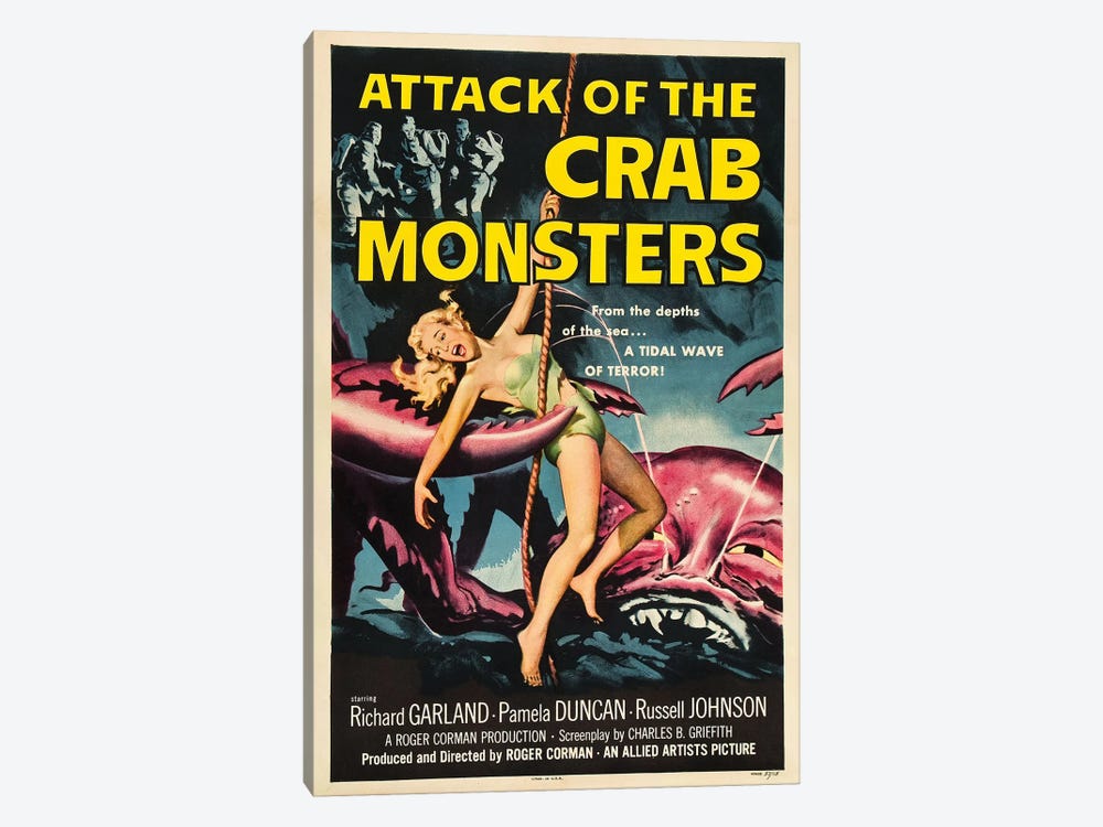 Attack Of The Crab Monsters (1957) Movie Poster 1-piece Canvas Art Print