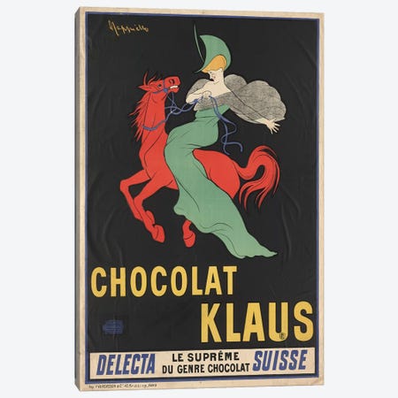 Chocolat Klaus Vintage Print Canvas Print #TAP6} by Top Art Portfolio Canvas Artwork