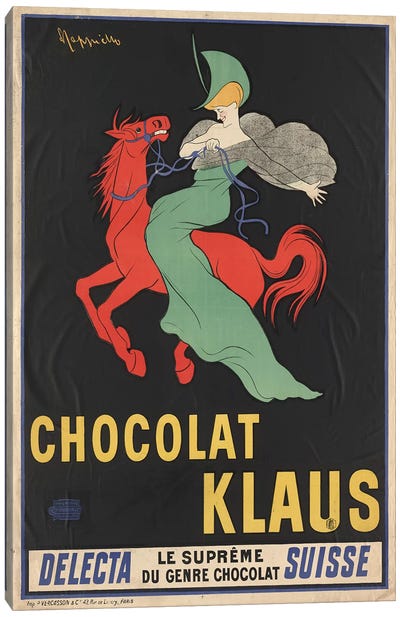Chocolat Klaus Vintage Print Canvas Art Print - Top Art Portfolio