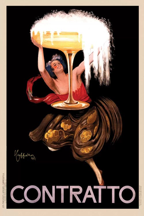 Contratto Alcoholic Beverages Vintage Print by Top Art Portfolio wall art