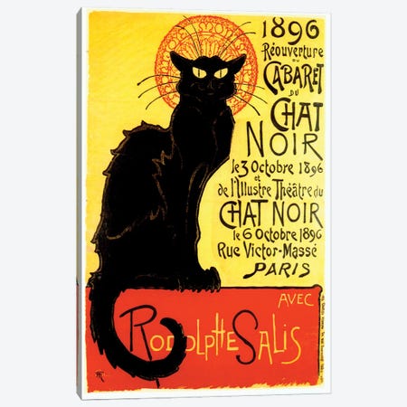 Cabaret du Chat Noir, 1896 Canvas Print #TAS1} by Theophile Alexandre Steinlen Canvas Wall Art
