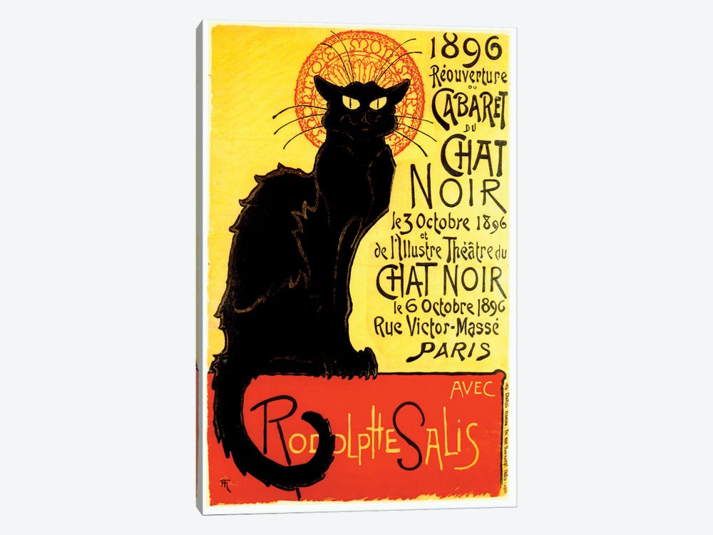 Cabaret du Chat Noir, 1896 by Theophile Alexandre Steinlen 1-piece Canvas Artwork
