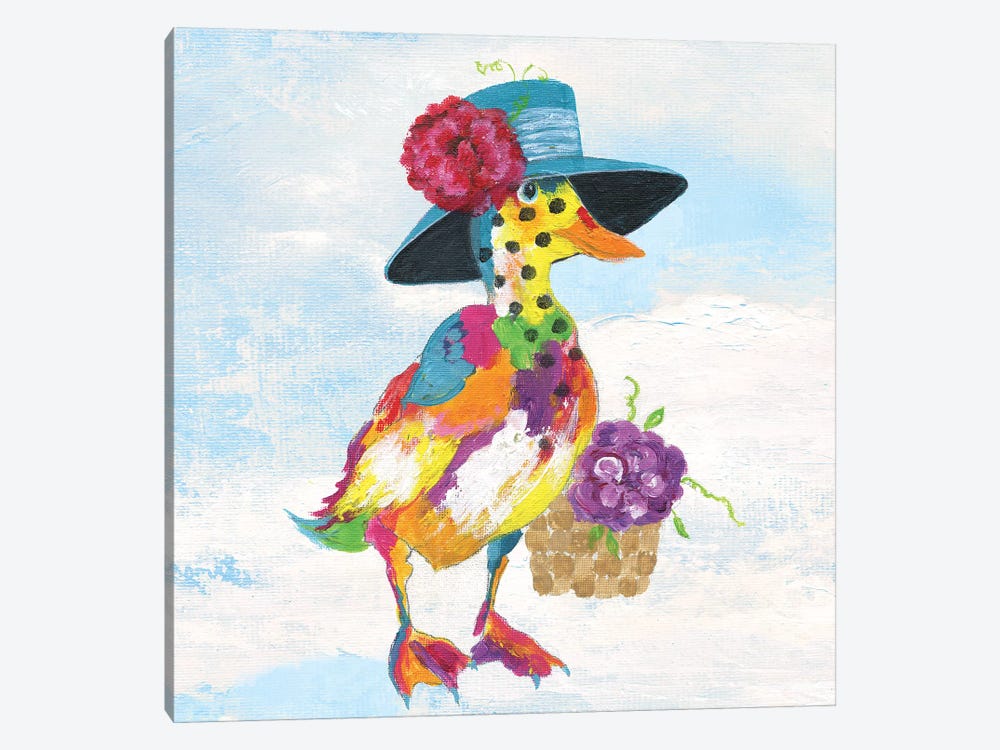 Groovy Duck and Sky by Tava Studios 1-piece Art Print