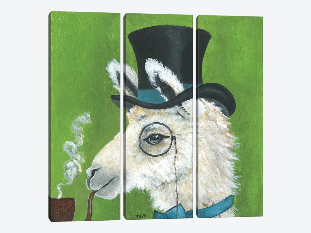 Llama and Pipe by Tava Studios 3-piece Canvas Print