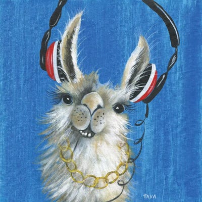 Llama Jammin' by Tava Studios canvas print