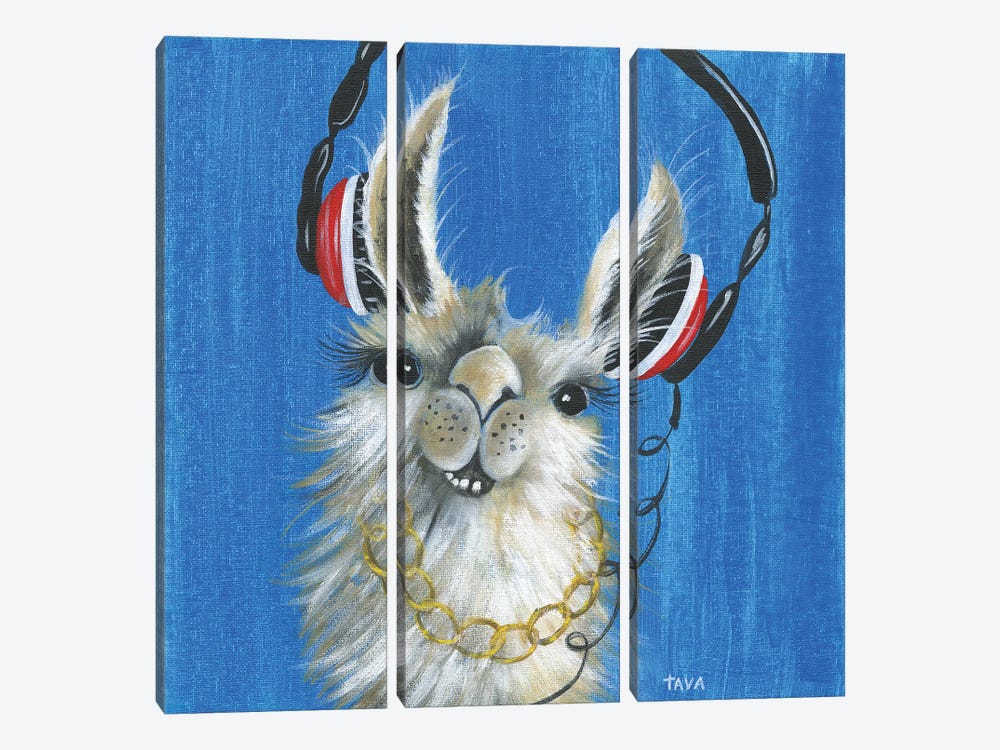Llama Jammin' by Tava Studios 3-piece Canvas Artwork