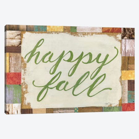 Happy Fall Canvas Print #TAV13} by Tava Studios Canvas Print