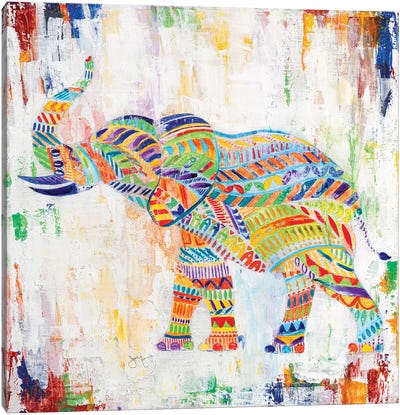 Magical Elephant Canvas Art Print - Indian Décor