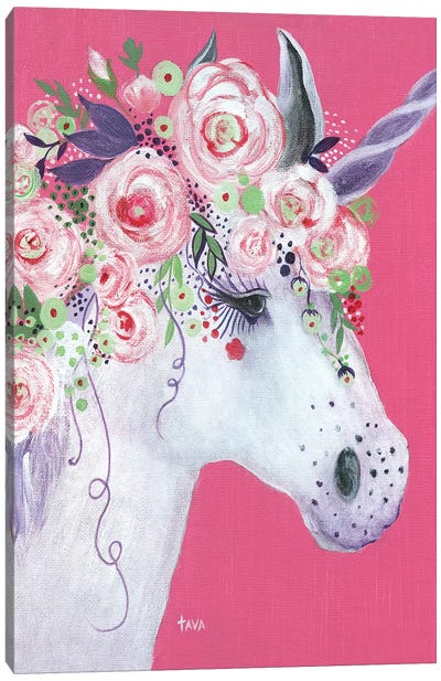 Unicorn II Canvas Art Print - Tava Studios