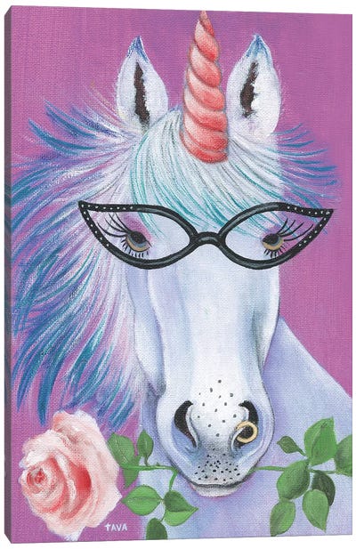 Unicorn III Canvas Art Print - Unicorn Art