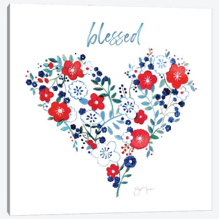 Blessed Heart Canvas Print #TAV238} by Tava Studios Canvas Wall Art