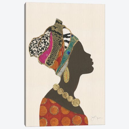 African Silhouette Woman I Canvas Print #TAV250} by Tava Studios Canvas Artwork