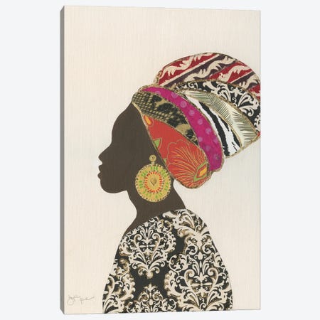 African Silhouette Woman II Canvas Print #TAV251} by Tava Studios Canvas Art