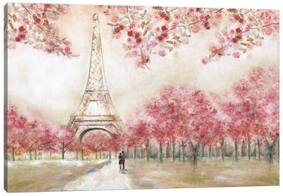 Spring In Paris Canvas Art Print - Blossom Art