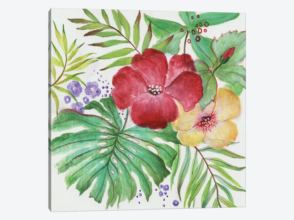 Tropical Blooms by Tava Studios 1-piece Canvas Print
