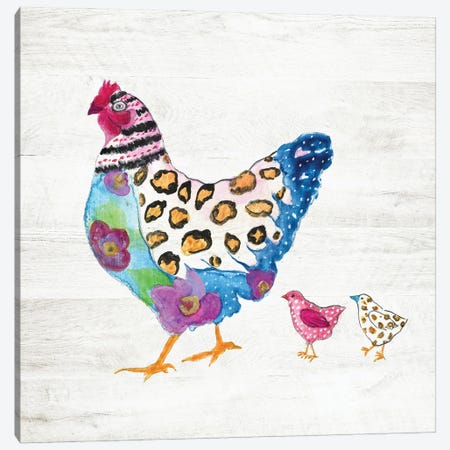 Funky Chicken Canvas Print #TAV295} by Tava Studios Art Print