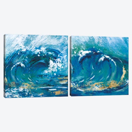 Big Surf Diptych Canvas Print Set #TAV2HSET001} by Tava Studios Canvas Art Print