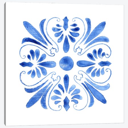 Blue Wash Tile III Canvas Print #TAV333} by Tava Studios Canvas Print