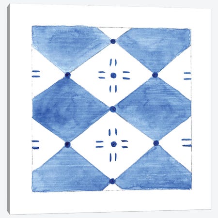Blue Wash Tile IV Canvas Print #TAV334} by Tava Studios Canvas Art