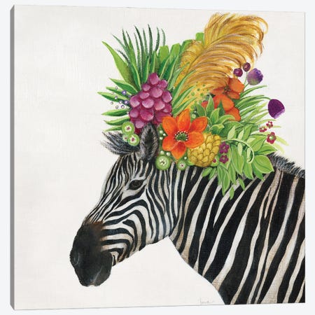 Royale Zebra Canvas Print #TAV342} by Tava Studios Canvas Artwork
