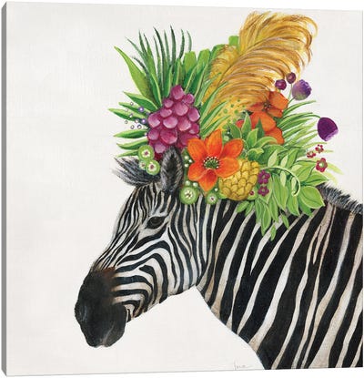 Royale Zebra Canvas Art Print - Tava Studios