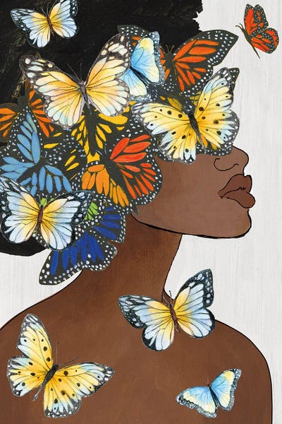 Butterfly Way by Tava Studios framed canvas print