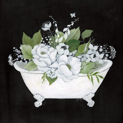 Charming Bath II by Tava Studios framed canvas print