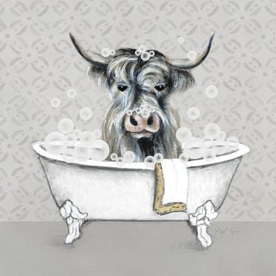 Highland Bath by Tava Studios framed canvas print