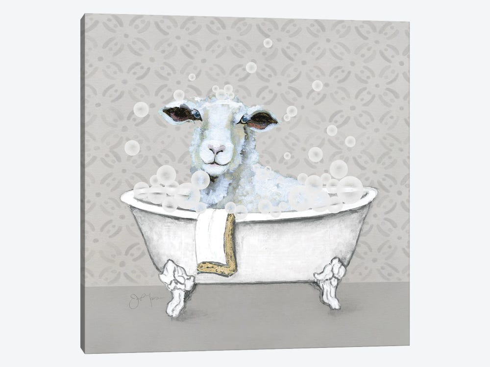Lamb Bath by Tava Studios 1-piece Canvas Wall Art