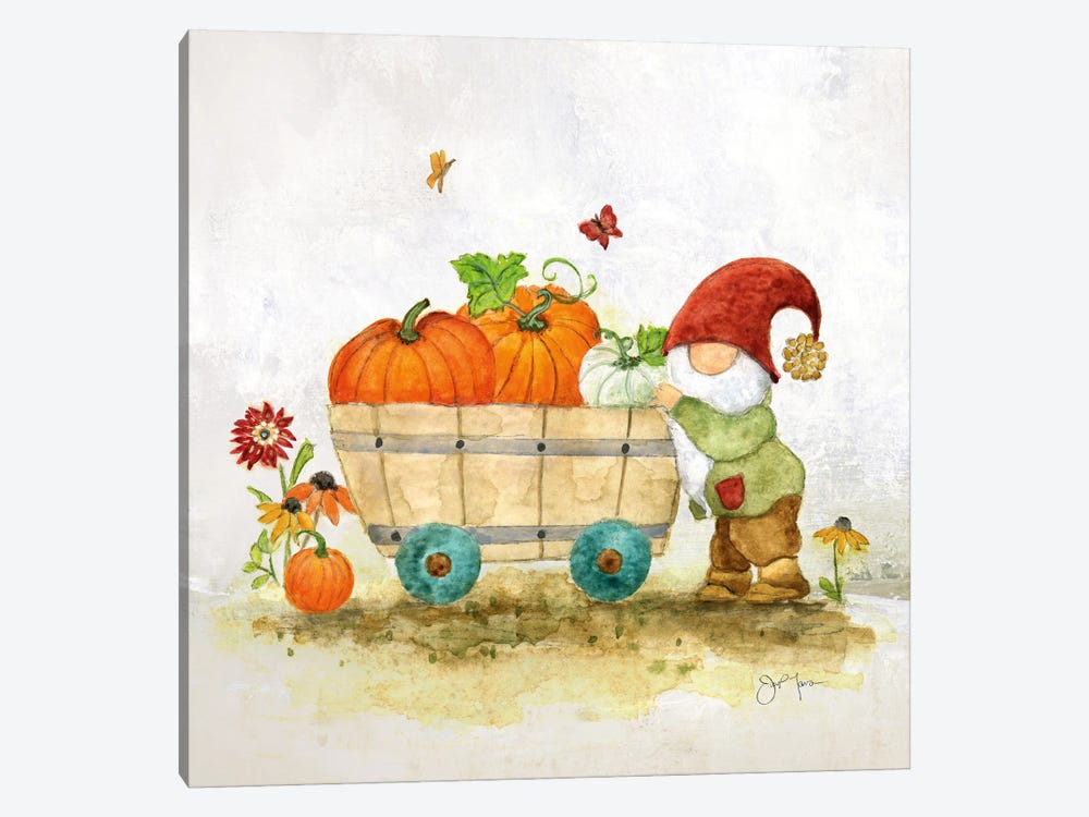 Garden Pumpkin Gnome by Tava Studios 1-piece Canvas Art