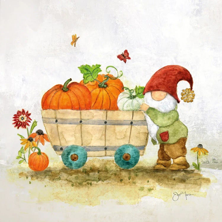 Garden Pumpkin Gnome by Tava Studios wall art