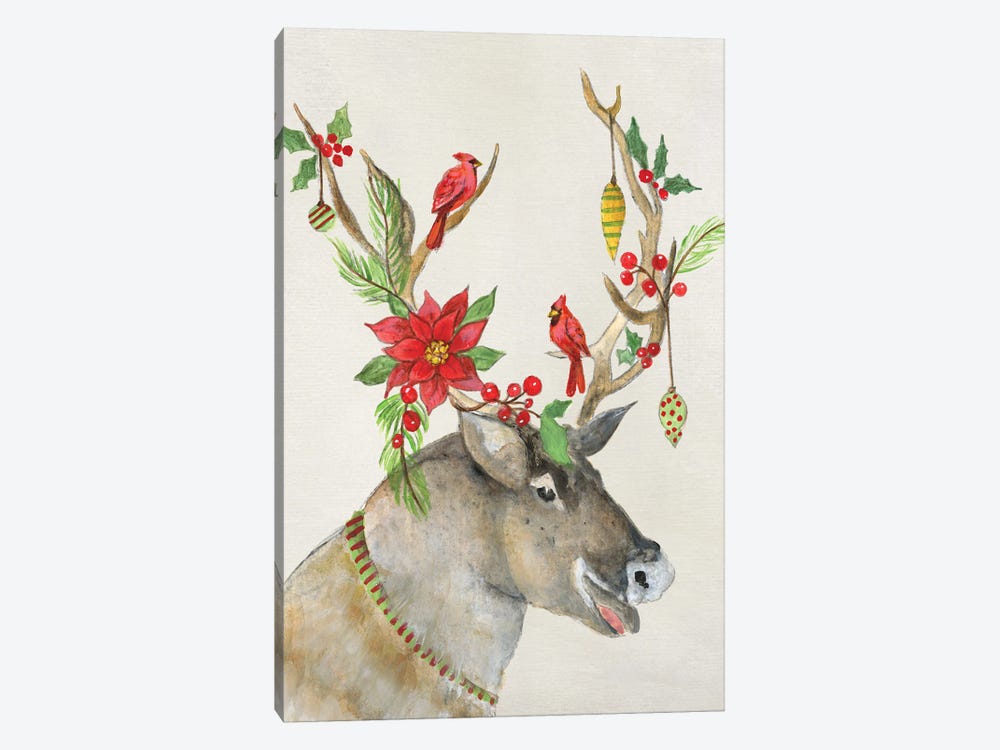Playful Reindeer I by Tava Studios 1-piece Canvas Art Print