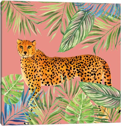 Tropical Cat II Canvas Art Print - Tava Studios