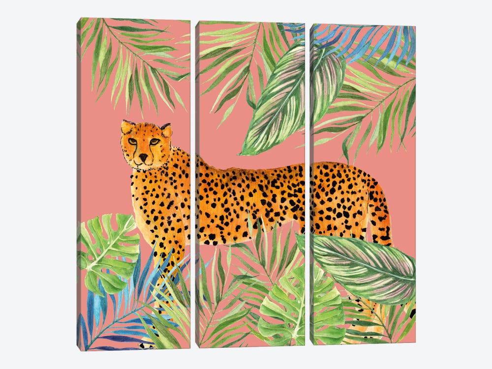 Tropical Cat II by Tava Studios 3-piece Canvas Art Print