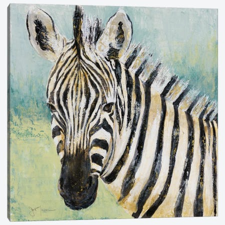 Painterly Zebra Canvas Print #TAV58} by Tava Studios Art Print