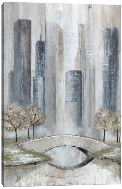 Central Park Spring Canvas Art Print - Famous Architecture & Engineering