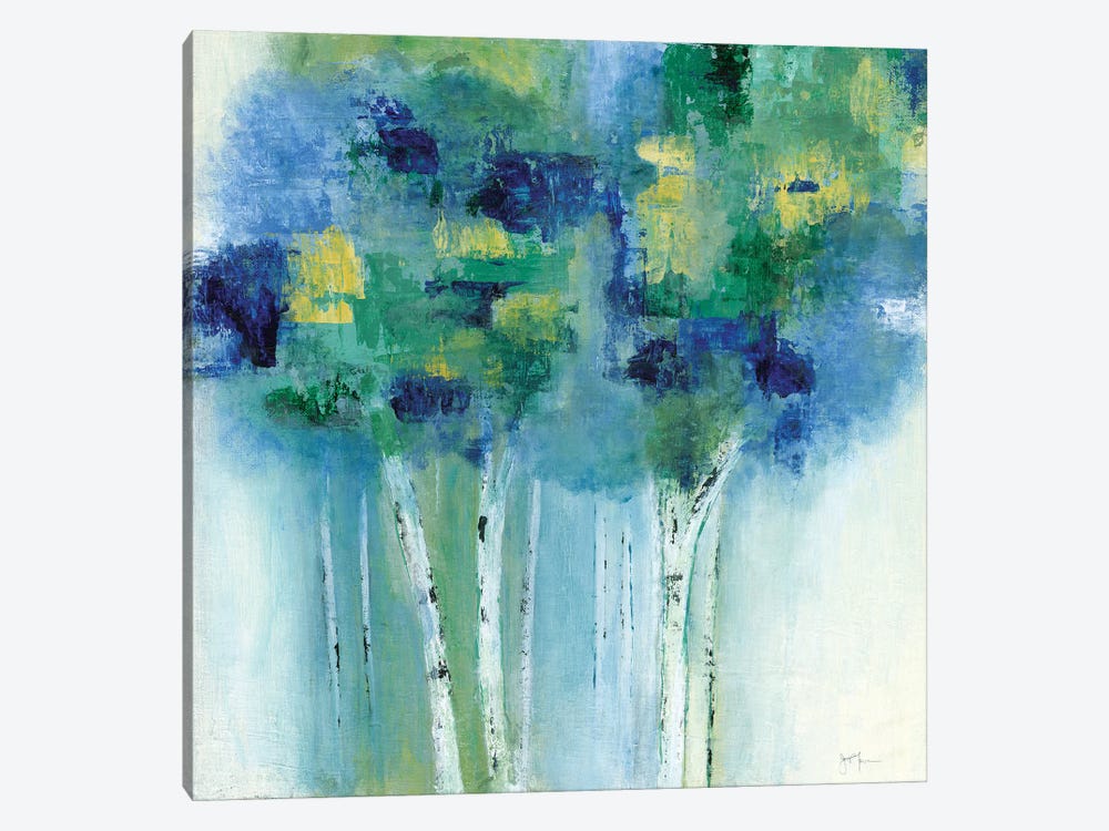 Birch In Blues by Tava Studios 1-piece Canvas Art