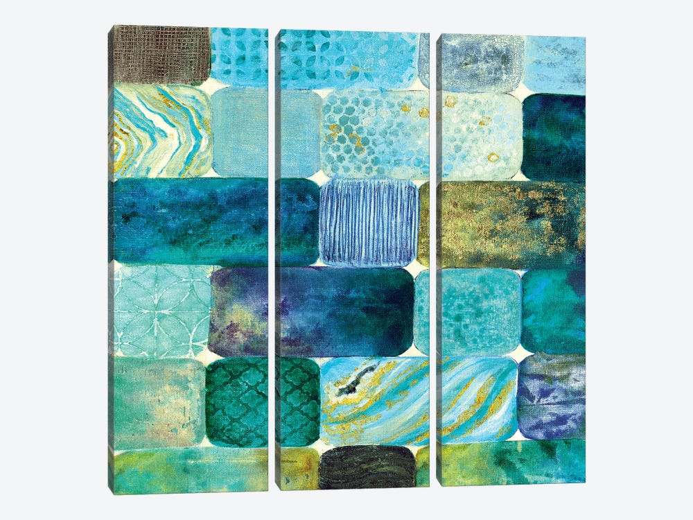 Arranging Sea Glass by Tava Studios 3-piece Canvas Artwork