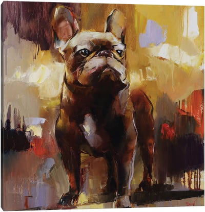 Gentleman Canvas Art Print - Boston Terrier Art