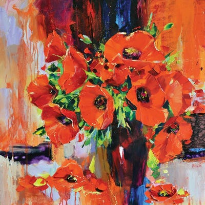 Red Dragonflies by Tatyana Yabloed canvas print