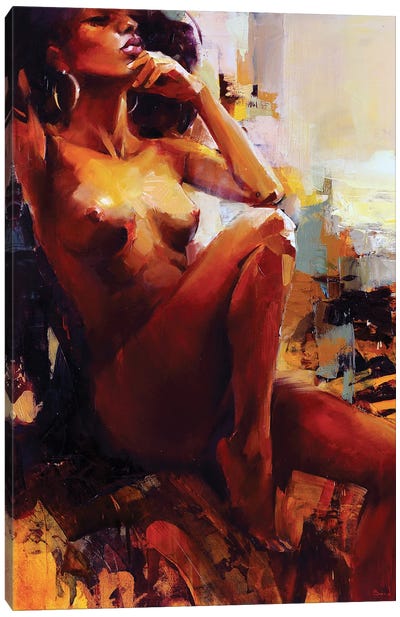 Pure Temptation Canvas Art Print - Female Nude Art