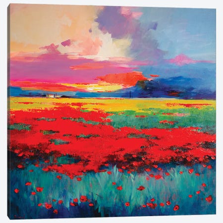 The Improvisation Of Red Canvas Print #TAY201} by Tatyana Yabloed Canvas Print