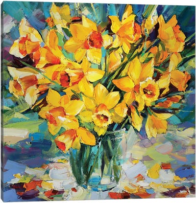 The Focus Of Canvas Art Print - Daffodil Art