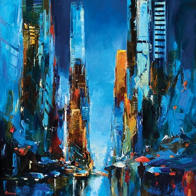 Here Comes The Night by Tatyana Yabloed framed canvas print