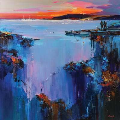 Small Talk by Tatyana Yabloed framed canvas print