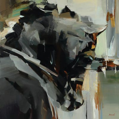 Graphite by Tatyana Yabloed framed canvas print