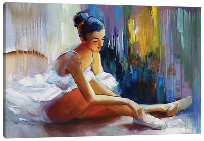 The White Fluids Canvas Art Print - Ballet Art