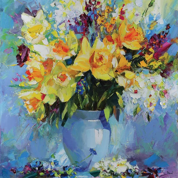 Daffodils: A Drop Of Morning Dew by Tatyana Yabloed